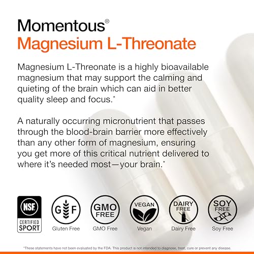 Magtein Magnésio L-Treonato 145mg – Suplemento de Magnésio para Função Cognitiva - Momentous