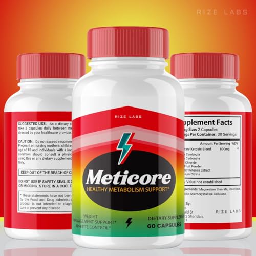 rize labs - (5 Pacotes) Meticore Suplemento para Perda de Peso, Cápsulas de Bem-Estar Total Meticore, Meticore para Desbloquear o Caminho para uma Vida Mais Saudável, Meticore para um Corpo Mais Magro – Compre Agora!
