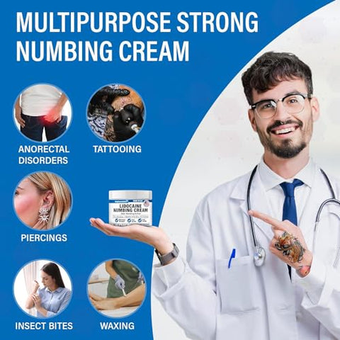 Nupharmisto - Creme Anestésico Lidocaína Máxima Potência: Alívio Extra com Mentol, Arnica e Óleo de Emu – 60g