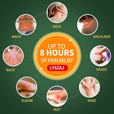 Ymxsys - 36 Adesivos Alívio de Dor no Joelho, Extrato de Artemísia, Alívio de 8 Horas para Dores nas Articulações do Joelho, Costas, Pescoço e Ombro