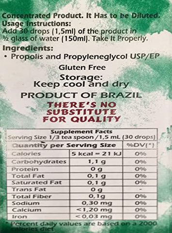 PON LEE - Extrato de Própolis Verde Brasileira 100% Orgânico – Sem Álcool 30ML 3 Pacotes – Alta Concentração de Artepillin-C