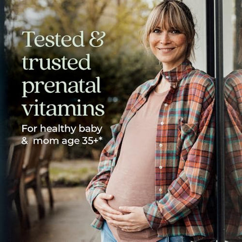 Prenatal Vitamins: Multivitamínico Diário Aprimorado para Gestantes Acima de 35 Anos com Metilfolato e Colina para uma Mamãe Saudável - New Chapter
