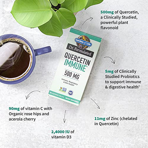 Quercetin – Suporte Diário ao Sistema Imunológico com Vitamina C e D - Garden of Life