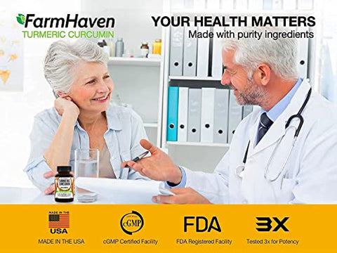 FarmHaven - Curcuma Turmeric com BioPerine Pimenta Preta – Potencialize sua Saúde com a Marca Líder