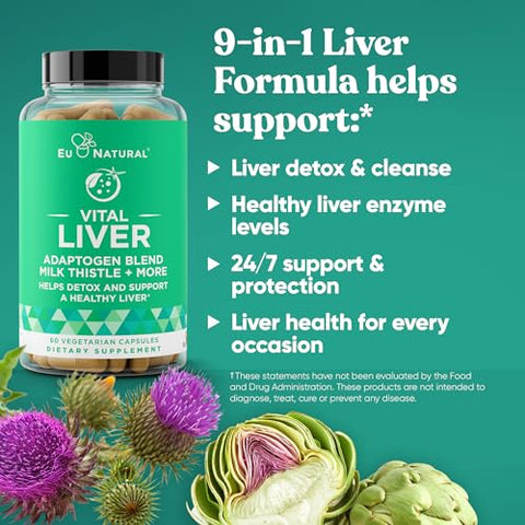 Eu Natural - Vital Liver Cleanse Detox – Limpeza e Desintoxicação do Fígado para uma Saúde Vital