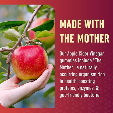 MAV NUTRITION - Gomas de Vinagre de Maçã Orgânico para Peso, Digestão, Desintoxicação e Imunidade