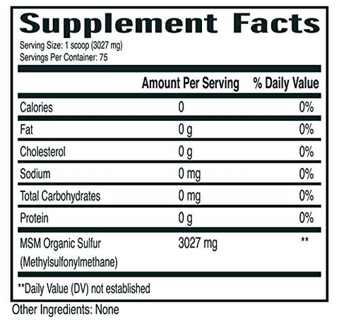 No Boundaries Health and Wellness MSM Organic Sulfur - Cristais de Enxofre Orgânico MSM da No Boundaries Health and Wellness – Suplemento de Saúde Premium 99,9% Puro MSM – Benefícios: Dor nas Articulações, Alergias, Pele, Cabelo