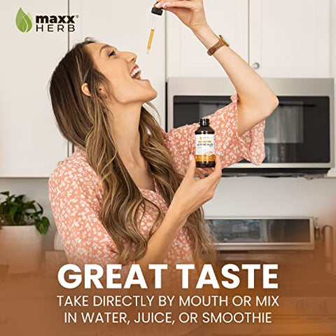 Extrato de Raiz de Astragalus – Tintura Líquida de Máxima Potência, Absorção Superior a Cápsulas ou Pó, para Suporte Imunológico e Clareza Mental – Frasco de 120 ml (60 Porções) - Maxx Herb