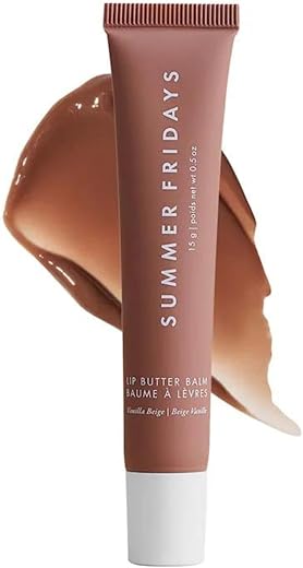 Lip Butter Balm – Máscara Condicionante e Bálsamo Labial para Hidratação Instantânea, Brilho e Hidratação – Cuidado Labial Suave com Tonalidade Sutil – Baunilha Bege (15g) - Summer Fridays