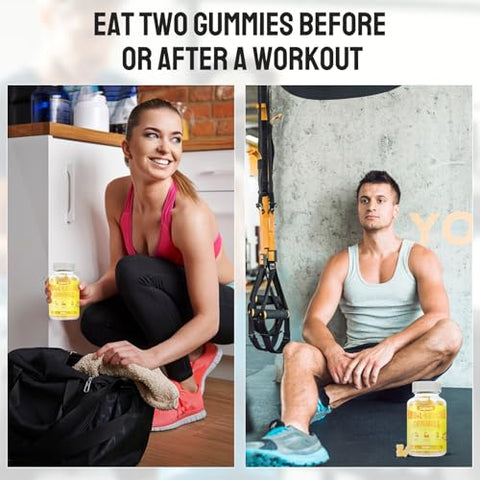 Liqherb - HMB e Leucina Suplementos 3000mg, Gomas de HMB L-Leucina para Adultos, Recuperação Muscular, Aumento, Melhora da Resistência, Não Transgênico, Vegano, Sem Glúten, 120 g