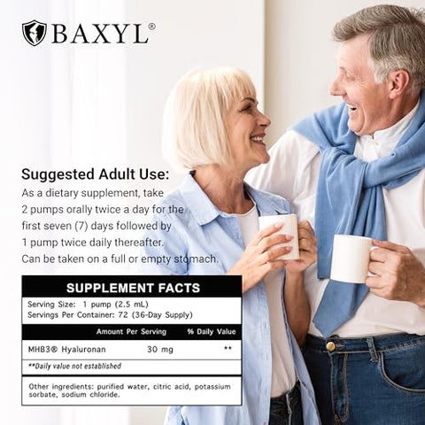 Ácido Hialurônico Líquido para Alívio das Articulações – 6 oz. (Pack de 2) | 180 ml (2×90 ml) | BAXYL Brasil - BAXYL