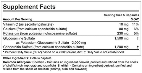 Glucosamina 1500 Condroitina 1200-150 Cápsulas – 100%% Forma de Sulfato, Ingredientes e Níveis de Pesquisa Estabelecidos para Suporte de Tecido Articular Saudável. Pequeno e Fácil de Usar - ANDREW LESSMAN