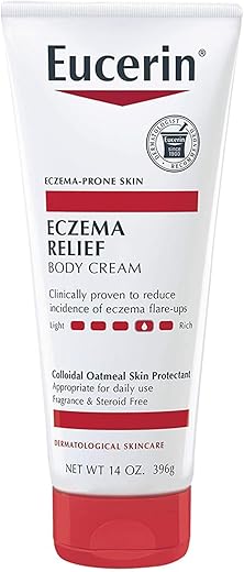Creme Corporal para Alívio de Eczema, com Aveia Coloidal, Ceramida-3 e Extrato de Raiz de Alcaçuz, 400 ml - Eucerin