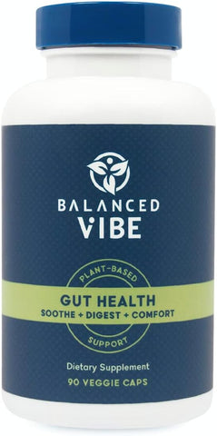 Balanced Vibe - Suplemento Orgânico 7-em-1 para Saúde Intestinal | Suporte Digestivo para Homens e Mulheres | Recuperação Pós-Festa | Reduz Inchaço, Promove Digestão Ideal | Suporte Intestinal