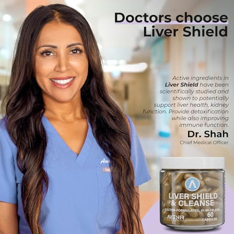 Avenir Nutrition - Liver Shield: Proteção para o Fígado – Fórmula Avançada | 60 cápsulas | Detox e Saúde Hepática | 100% Natural