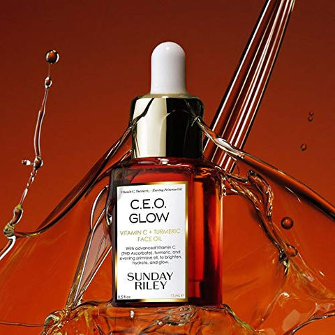 Sunday Riley C.E.O. Glow Vitamina C – Iluminador Facial com Vitamina C para uma Pele Radiante – 30ml