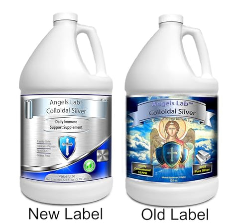 Angels Lab - Colloidal Silver Immune Support 10 PPM Nano Líquido (3.785 ml) – Marca: Primeiro
