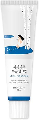 Protetor Solar Hidratante ROUND LAB Birch Juice (FPS50 PA) | Sem Resíduos Brancos, Proteção UV Forte, Tipo Essência Hidratante, Amigo do Oceano-Seguro para Recifes | 50g