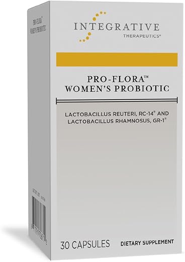 Suplemento de Suporte à Saúde Urogenital e Feminina Pro-Flora Women’s Probiotic da Integrative Therapeutics – Cepas Lactobacillus rhamnosus GR-1 e Lactobacillus reuteri RC-14 – Fórmula otimizada para mulheres*