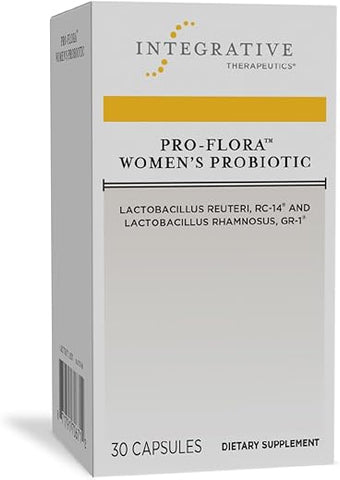 Suplemento de Suporte à Saúde Urogenital e Feminina Pro-Flora Women’s Probiotic da Integrative Therapeutics – Cepas Lactobacillus rhamnosus GR-1 e Lactobacillus reuteri RC-14 – Fórmula otimizada para mulheres*