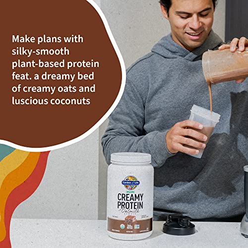 Proteína Vegana Orgânica em Pó OatMilk, 20g Proteína Vegetal Completa, Água de Coco, MCTs, Grãos Germinados, Prebióticos, Probióticos – Livre de Glúten - Garden of Life