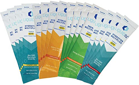 Hydration Multiplier Liquid IV | 16 Pack | 4 Morango, 4 Limão Lima, 4 Tangerina e 4 Abacaxi Yuzu | Hidratação Eficiente | Energia Natural | 64 Sachês - Niro