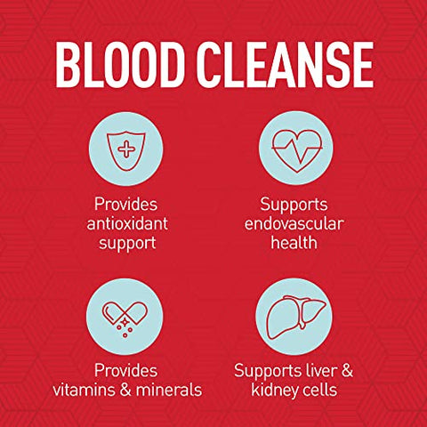 Blood Cleanse – Suplemento Alimentar Natural Sem Glúten com Ingredientes Herbais (90 Cápsulas, 45 Porções) - Health Plus