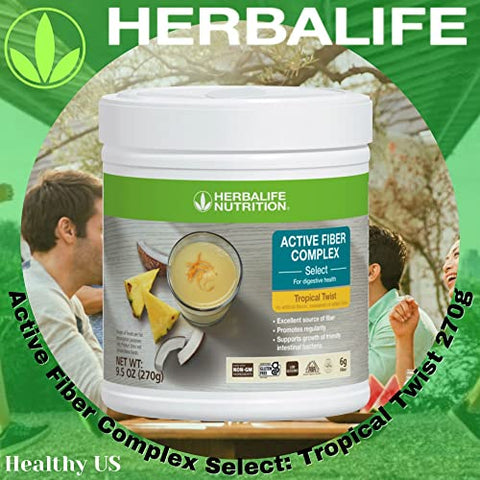 Active Fiber Complex Select: Tropical Twist 270g – Saúde Digestiva, Sem Sabores ou Adoçantes Artificiais, Livre de Glúten, Ingredientes Não-OGM - Herbalife