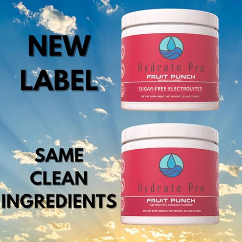 Hydrate Pro - Pó Hidratante de Eletrólitos sem Açúcar para Keto, Paleo – Marca: Electrolyte Hydration – 100g