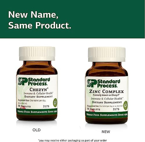 Standard Process Inc. - Complexo de Zinco Standard Process – Suporte Imunológico, Suporte da Tireoide, Saúde Cognitiva e Saúde Sanguínea com Ferro, Zinco e Cobre – 90 Comprimidos
