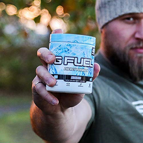Blue Ice em Pó Energético, Sem Açúcar, Suplemento de Foco com Cafeína Limpa, Sabor Framboesa Azul, Aminoácidos de Foco, Vitaminas e Antioxidantes – 280g (40 Porções) - G Fuel