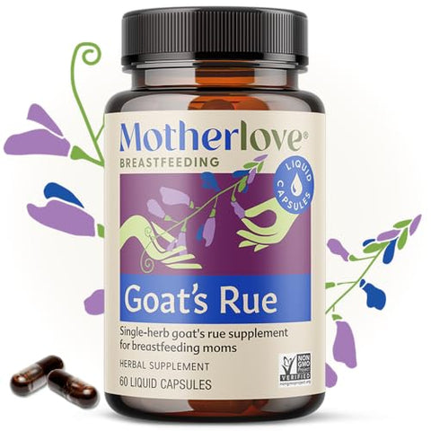 Goat’s Rue – Cápsulas Líquidas (60) para Desenvolvimento do Tecido Mamário – Marca Motherlove - Motherlove