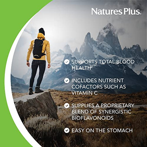 Natures Plus - NaturesPlus Hema-Plex Ferro – 60 Cápsulas de Ação Rápida – 85 mg de Ferro Elemental Vitamina C