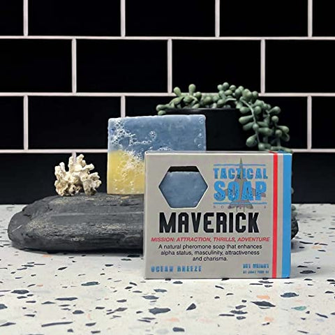 Grondyke Soap Company - Sabonete Masculino Natural Tactical Soap (3 barras) – Infundido com Feromônios para Atração, Esfoliação, Sabonete Barra Masculino, 100% Natural, Fabricado nos EUA