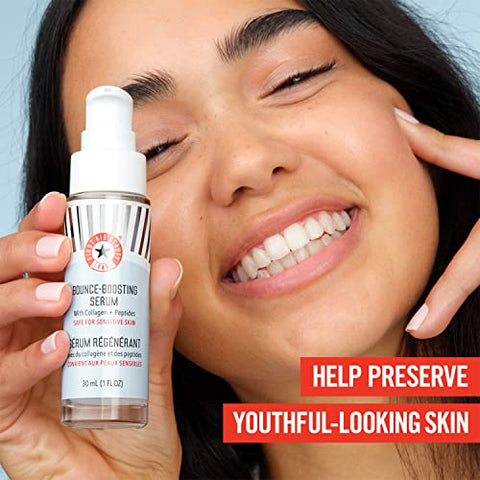 Serum Bounce Boosting com Peptídeos de Colágeno, Ajuda a Suavizar Linhas Finas e Rugas com Hidratação Preenchedora, 30 ml - First Aid Beauty