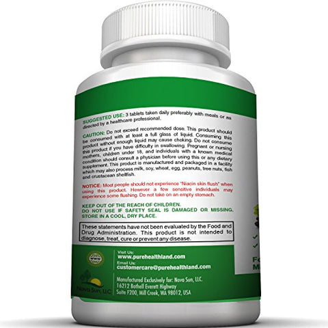 Pure Healthland - Suplemento Multivitamínico Diário Super Natural Sem OGM para Adultos Homens Mulheres Idosos com 42 Frutas Vegetais Naturais, 21 Vitaminas Minerais Essenciais. 90 Comprimidos. Vegano