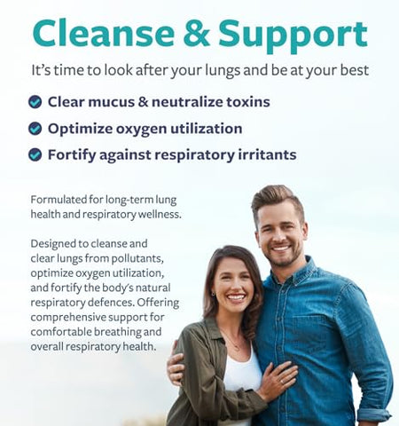 Healths Harmony - Suplemento de Suporte Respiratório (6 Meses de Fornecimento) Limpeza Profunda dos Pulmões para Brônquios – Marca em Destaque