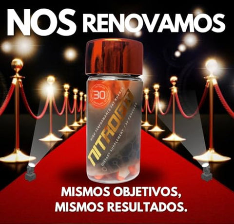 NITROFIT - 100%% Natural – Auxiliar de perda de peso de alto desempenho – Supressor de apetite – Marca: Primeiro antes do texto