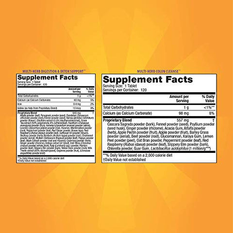 Nature's Secret - Nature’s Secret Ultimate Cleanse – 240 Comprimidos (2 Embalagens) | Detox Completo | Limpeza Intestinal | Marca Nature’s Secret