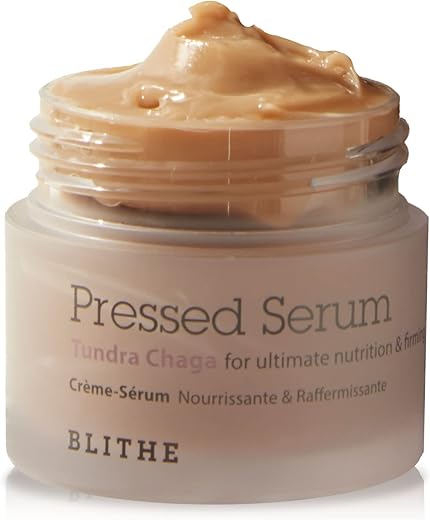 Pressed Serum Chaga Mushroom – Creme Avançado para Reafirmar a Pele do Rosto, Fórmula para Levantar e Tonificar o Rosto para um Efeito Natural de Lifting Facial 27 ml - BLITHE