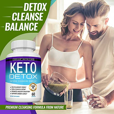 Keto Detox Pills – Fórmula Avançada de Limpeza com Extrato de Açaí Natural de 1532 Mg, Elimina Toxinas – Marca Toplux - Toplux