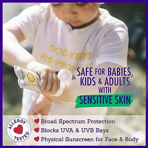 Protetor Solar Mineral California Baby Super Sensitive SPF 30 | Amplo Espectro | Dióxido de Titânio | Hipoalergênico Sem Fragrância | Seguro para Recifes | Pele Sensível | 30g