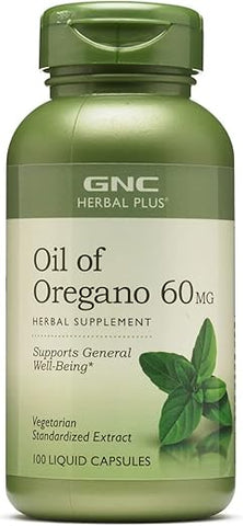 Herbal Plus Óleo de Orégano 60mg | Suporte ao Bem-Estar Geral | 100 Cápsulas - GNC