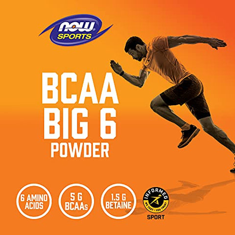 Sports Nutrition BCAA Big 6 Sabor Uva 600g - NOW Foods