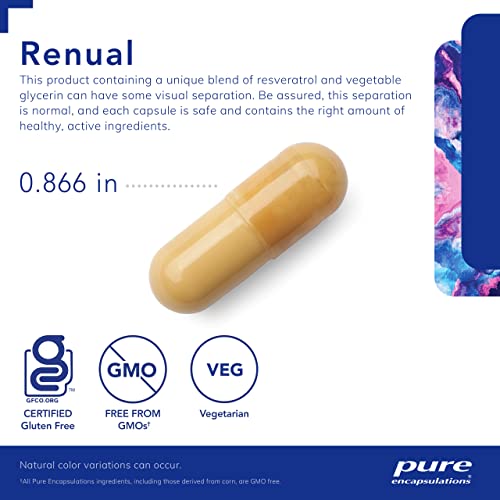 Renual | Suplemento Urolitina A | Suporte para Função Muscular, Produção de Energia Celular, Saúde Mitocondrial e Envelhecimento Saudável* | 60 Cápsulas Caplique - Pure Encapsulations