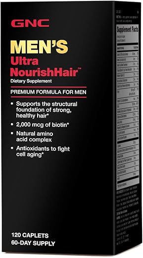 Ultra NourishHair – Suplemento para Homens – 120 Caplets (60 Porções) - GNC