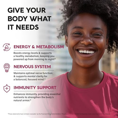 NUTRAHARMONY - Complexo de Vitamina B para Homens – Aumente sua Energia e Bem-Estar  XYZ