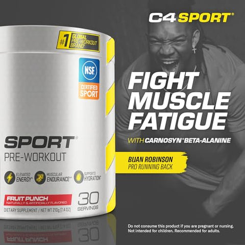 C4 Sport Pré-Treino em Pó Sabor Frutas Vermelhas – Certificado NSF para Esportes | 30 Porções, Embalagem pode variar - Cellucor