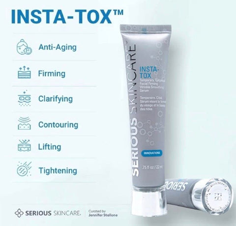 INSTA-TOX – Soro Facial Instantâneo para Suavizar Rugas – Melhora a Aparência de Linhas Finas – 30g - Serious Skincare