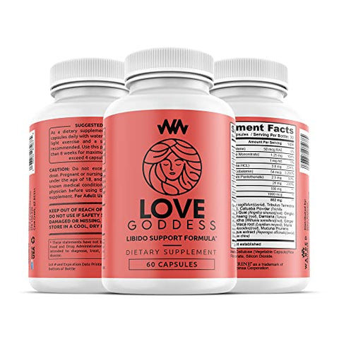 Miura Puama para Aumentar a Libido Feminina | Intensifique a Intimidade, Paixão e Desejo | Love Goddess | Vitamina | Warped Wellness | 100% Natural